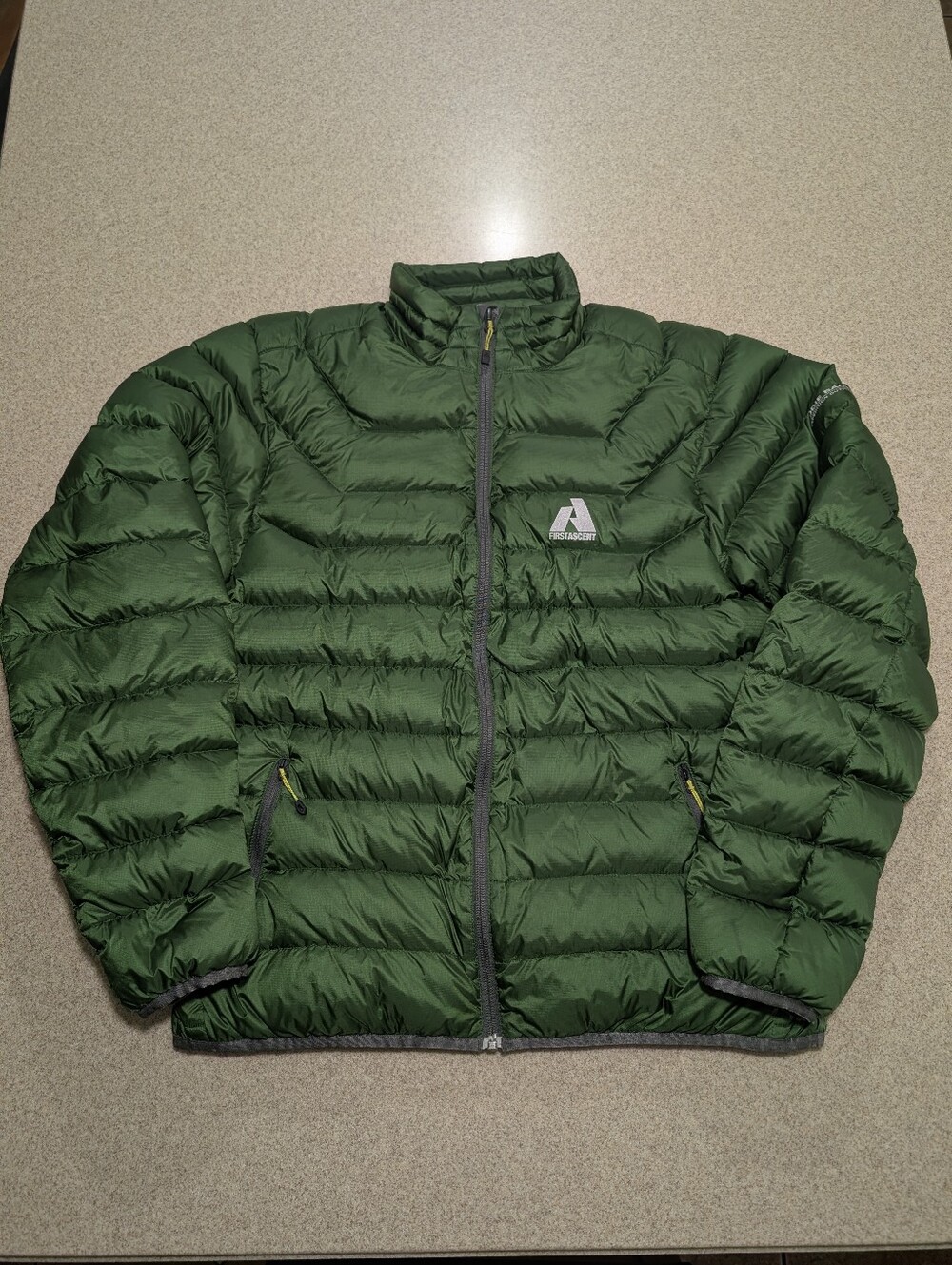 Eddie Bauer First Ascent Down Puffer Jacket In Green Pocket Packable Large